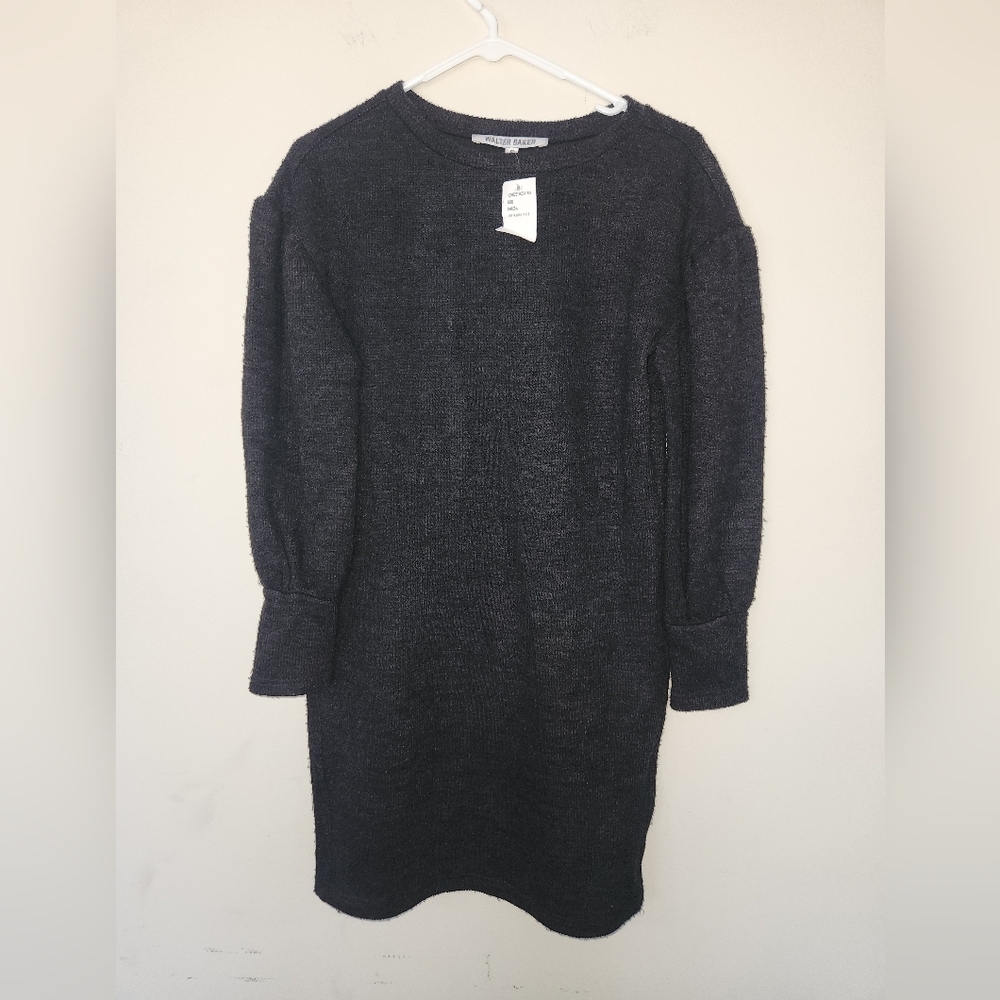 Nwt Walter baker‎ black sweater mini dress size small